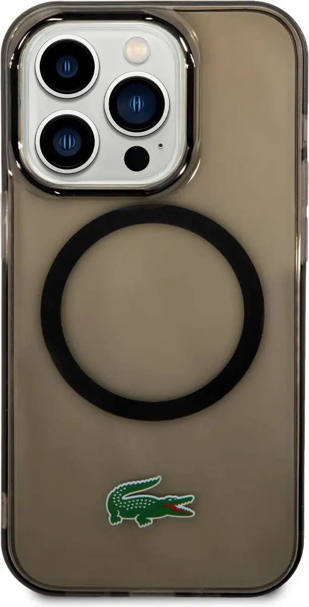 Lacoste iPhone 15 Pro Backcover - MagSafe - Zwart - afbeelding 4 van 6