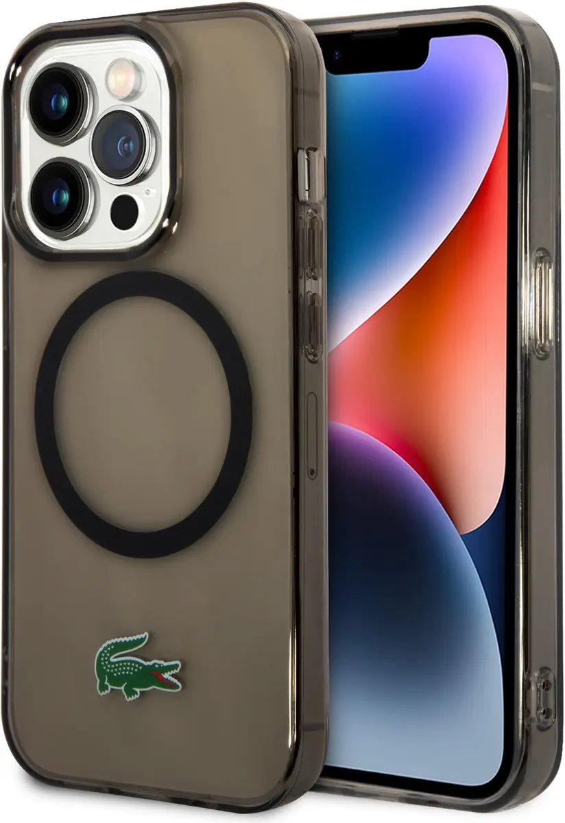 Lacoste iPhone 15 Pro Backcover - MagSafe - Zwart - afbeelding 2 van 6