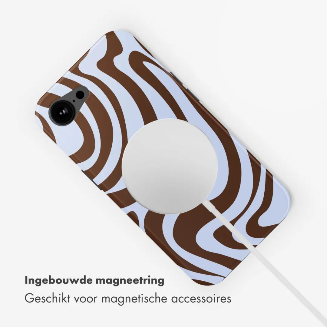 Selencia Hoesje iPhone 16/17 Dream Swirl Chocolate - MagSafe - afbeelding 6 van 6