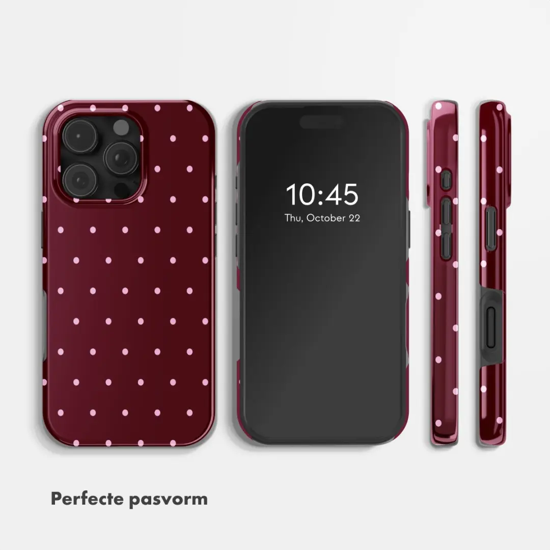 Selencia Hoesje iPhone 16 Pro Max - MagSafe - Donkerrood