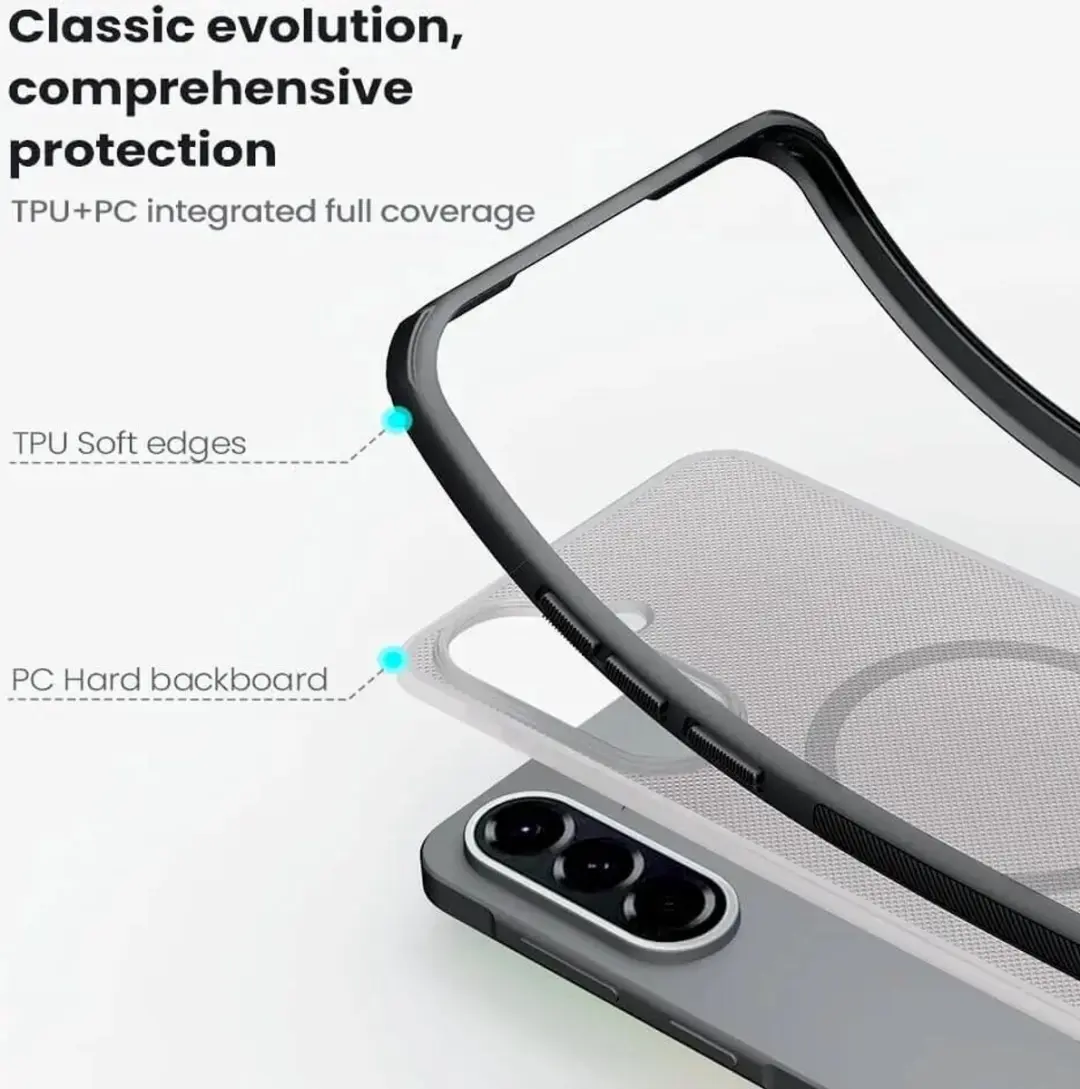 Nillkin Frosted Shield Hoesje Samsung Galaxy A57 - MagSafe/Qi2 - Transparant Zwart - afbeelding 6 van 6