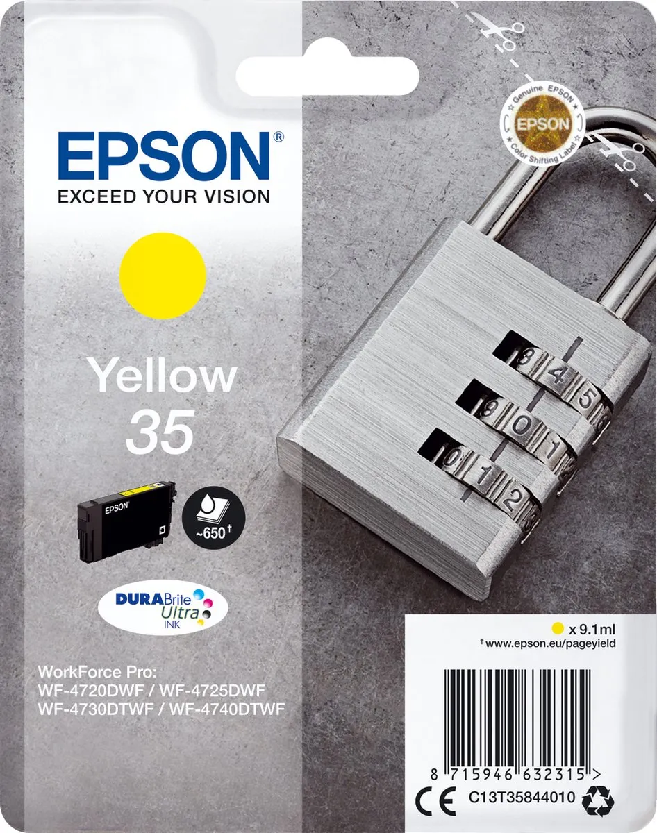 Epson 35 C13T35844010 Inktcartridge - Geel