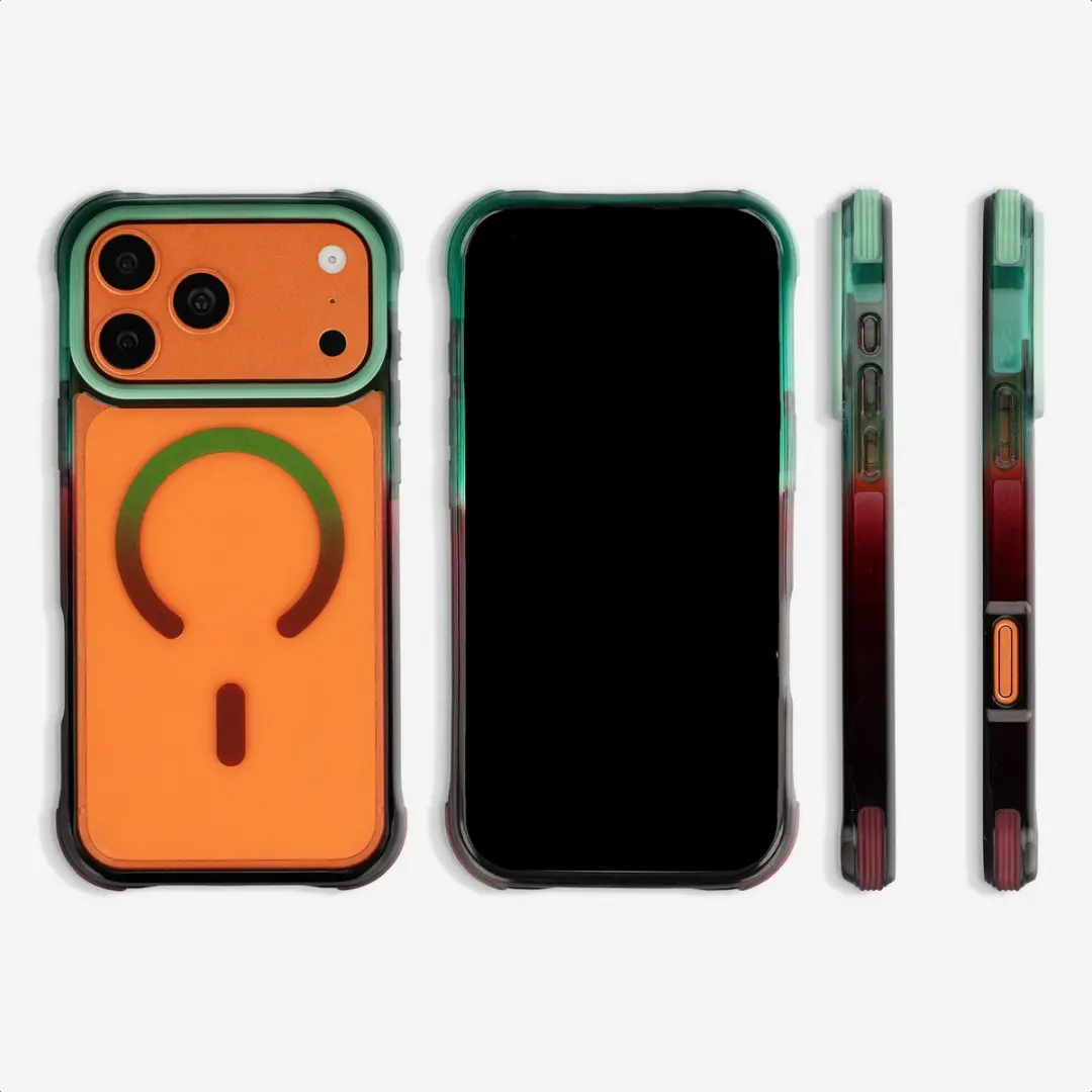 Selencia iPhone 17 Pro Max Hoesje - Gradient Groen/Bruin