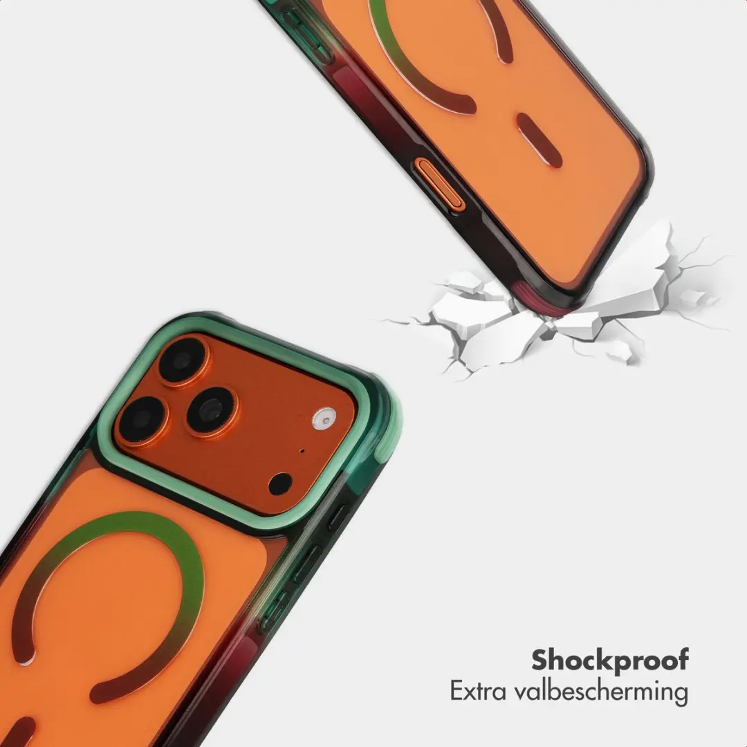 Selencia iPhone 17 Pro Max Hoesje - Gradient Groen/Bruin