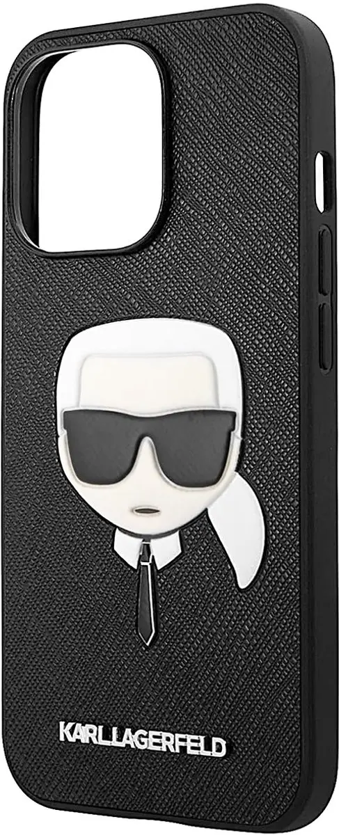 Karl Lagerfeld Hardcase Backcover iPhone 13 Pro - Zwart Karl's Head