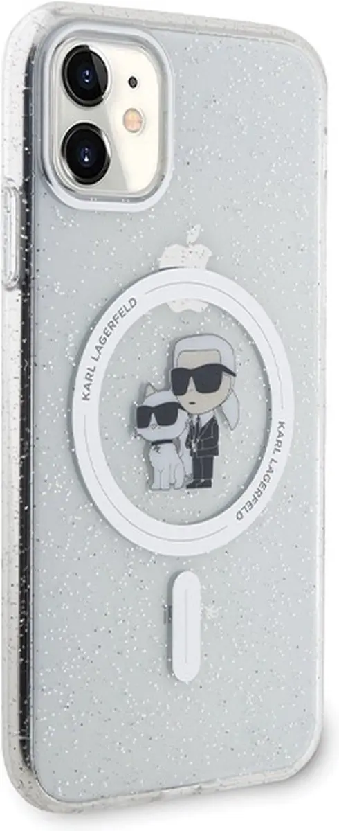 Karl Lagerfeld iPhone 11/XR Glitter MagSafe Hoesje - Transparant - afbeelding 4 van 6