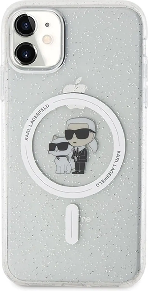 Karl Lagerfeld iPhone 11/XR Glitter MagSafe Hoesje - Transparant - afbeelding 6 van 6