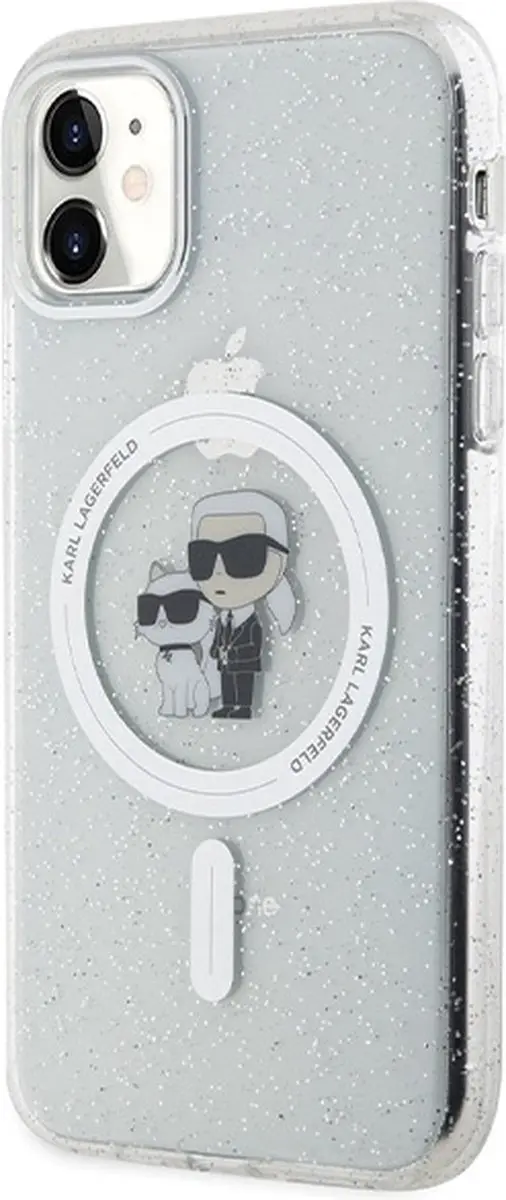 Karl Lagerfeld iPhone 11/XR Glitter MagSafe Hoesje - Transparant - afbeelding 3 van 6
