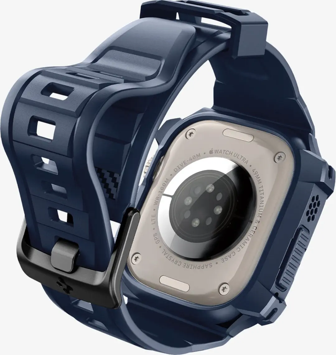 Spigen Rugged Armor Pro Hoesje - Apple Watch Ultra 2 Blauw - afbeelding 3 van 6