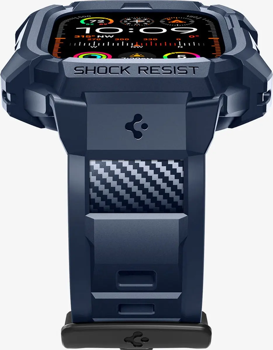Spigen Rugged Armor Pro Hoesje - Apple Watch Ultra 2 Blauw - afbeelding 2 van 6