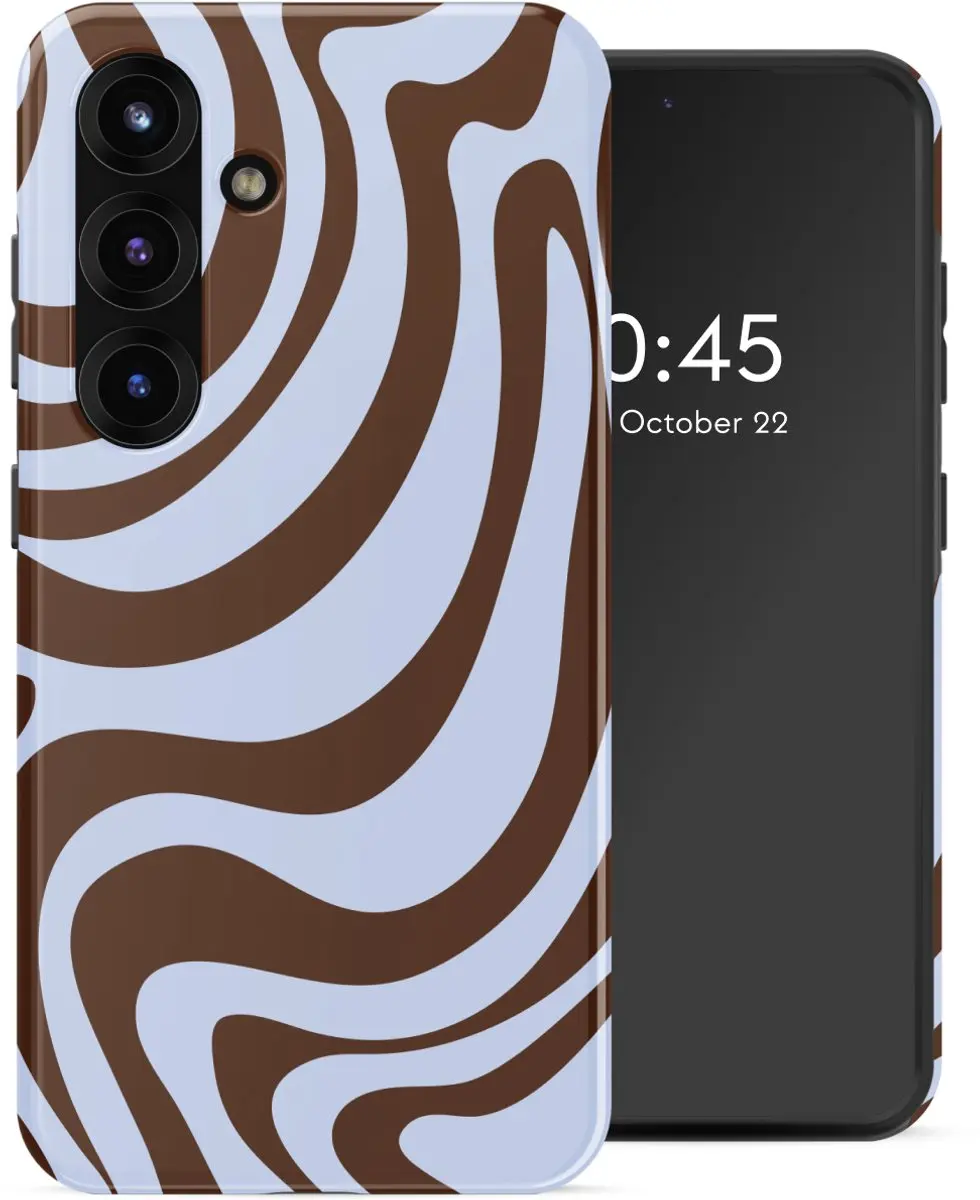 Selencia Hoesje Samsung Galaxy S25 FE Dream Swirl Chocolate