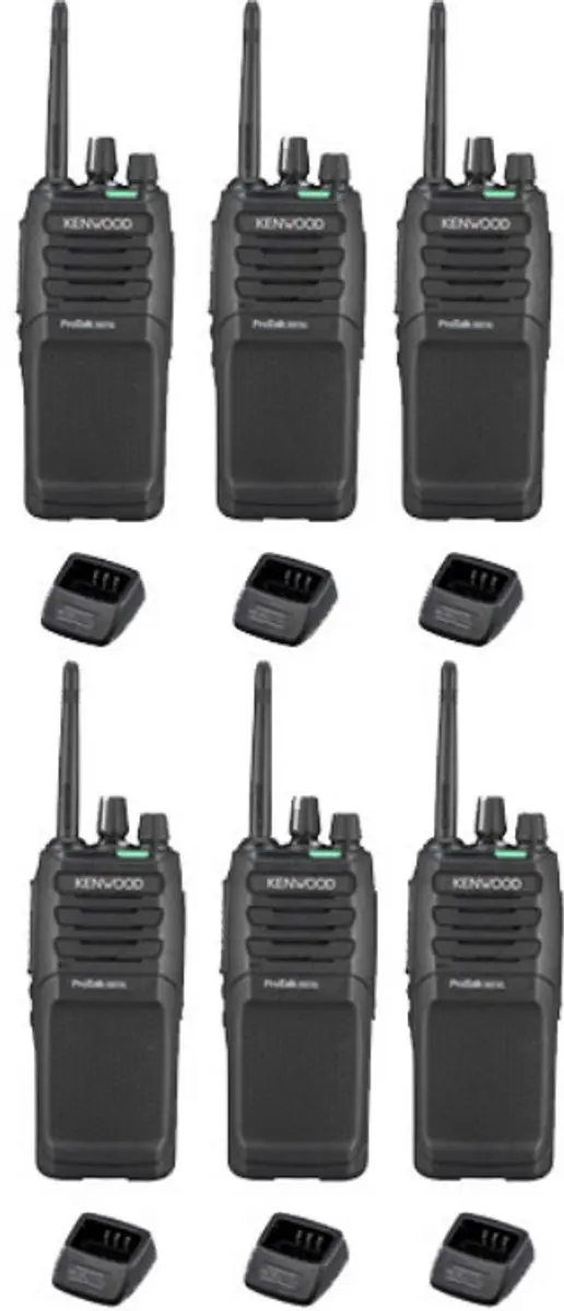Kenwood TK-3701D Portofoon Set - 6 Stuks - Zwart