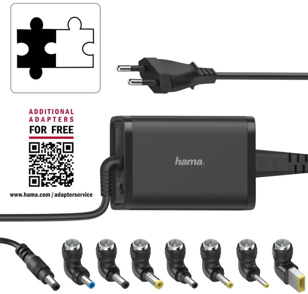 Hama Universele Notebook-netadapter 65W - 15-19V - Kleurenmix