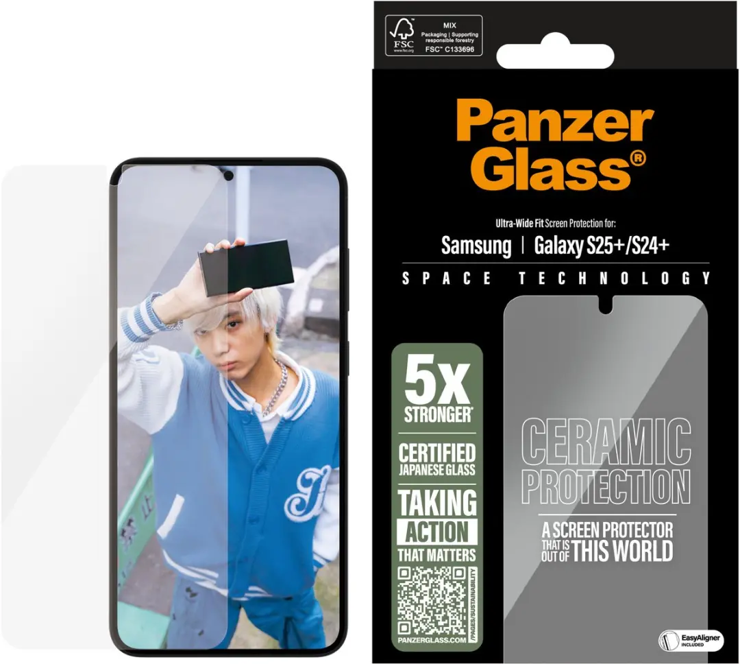 PanzerGlass Ceramic Screenprotector Samsung Galaxy S25 Plus - PGRUWFCG37942