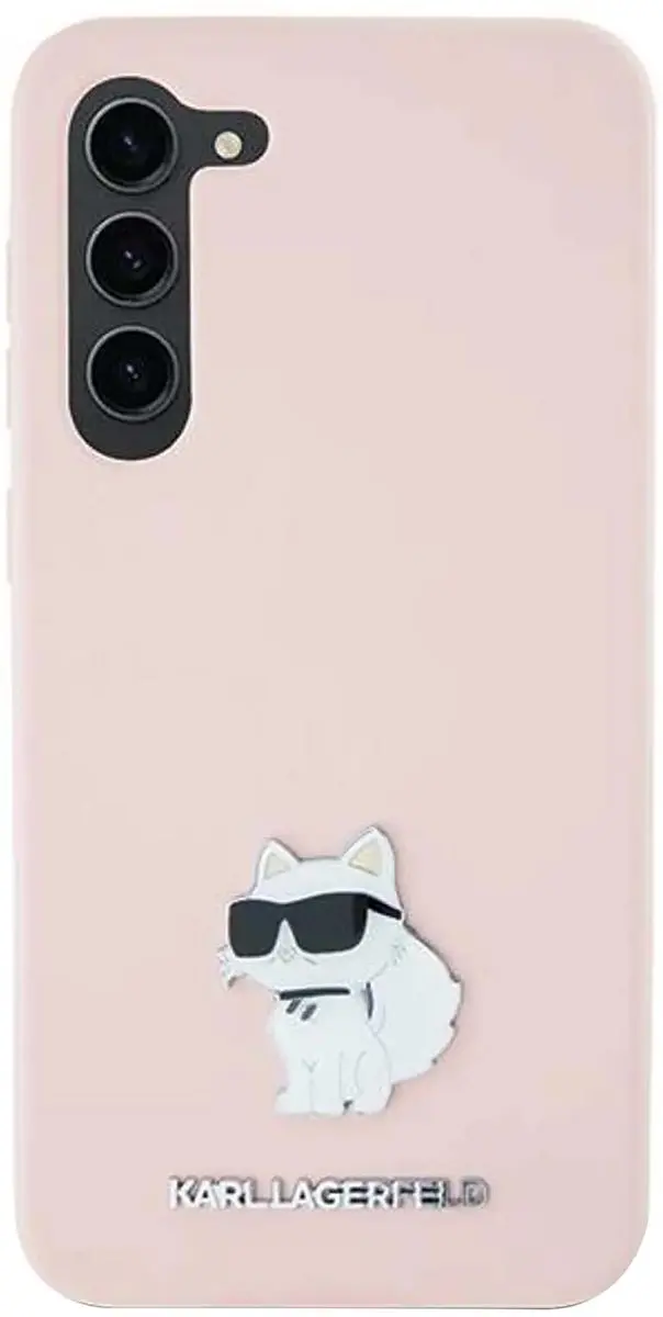 Karl Lagerfeld Silicone Case KLHCS24MSMHCNPP - Roze