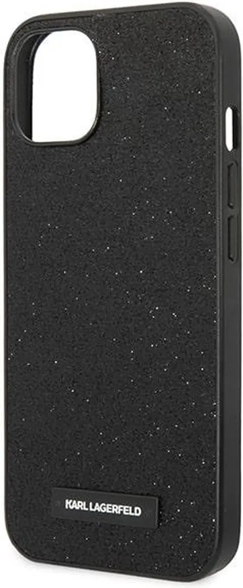Karl Lagerfeld Glitter Back Case iPhone 14 Plus - Zwart - afbeelding 6 van 6
