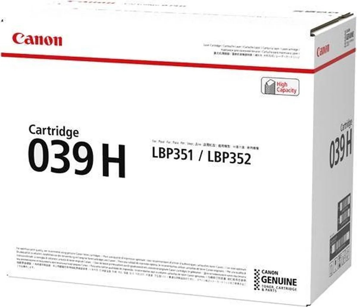 Canon 039H Toner - Zwart - 25.000 pagina's