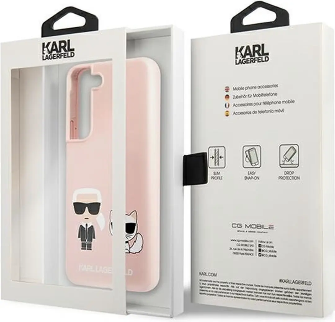 Karl Lagerfeld KLHCS22MSSKCI S22+ Siliconen Hoes - Roze - afbeelding 2 van 6