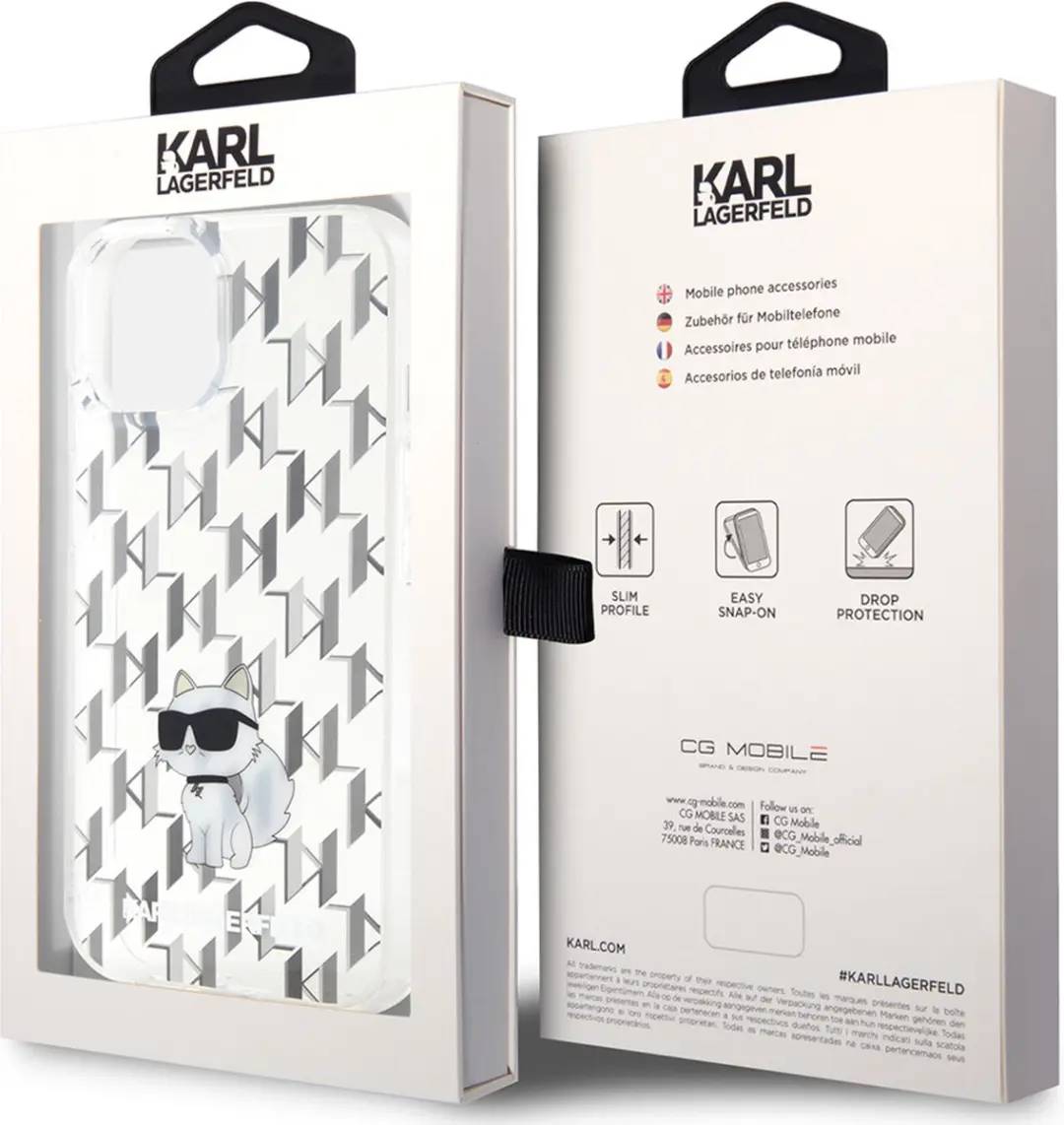 Karl Lagerfeld iPhone 15 Backcase - Effen Transparant