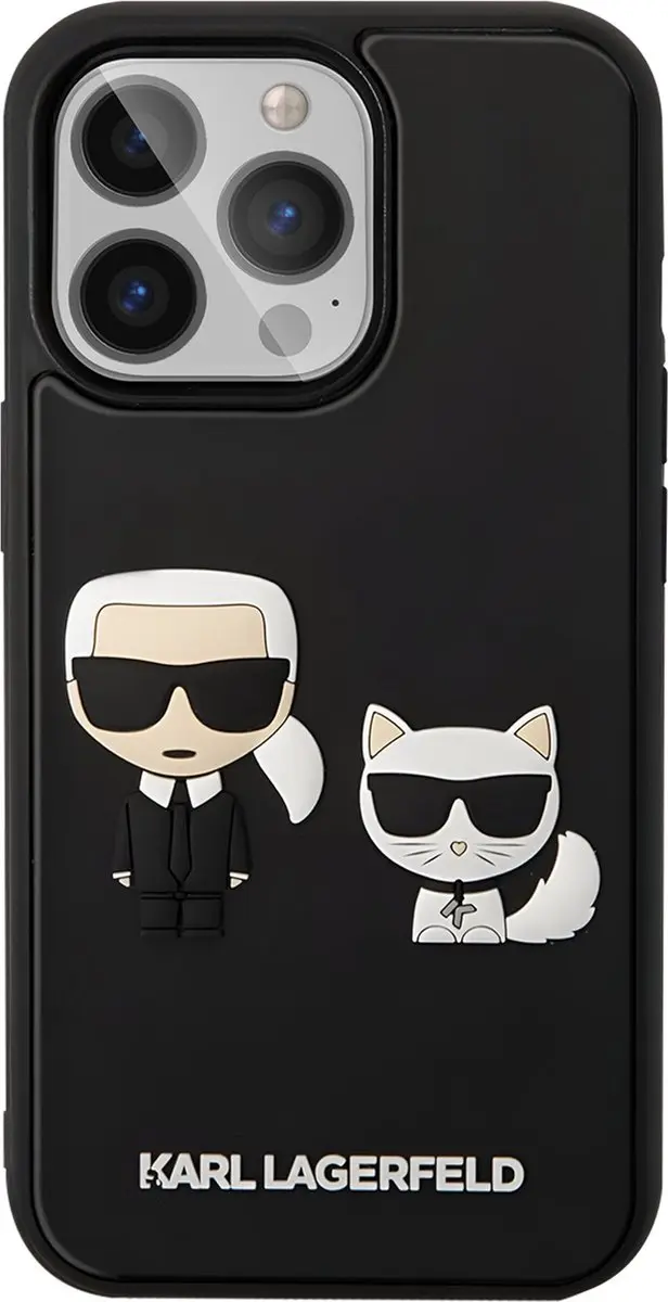 Karl Lagerfeld Karl & Choupette iPhone 13 Pro Max Hardcase - Zwart - afbeelding 2 van 6