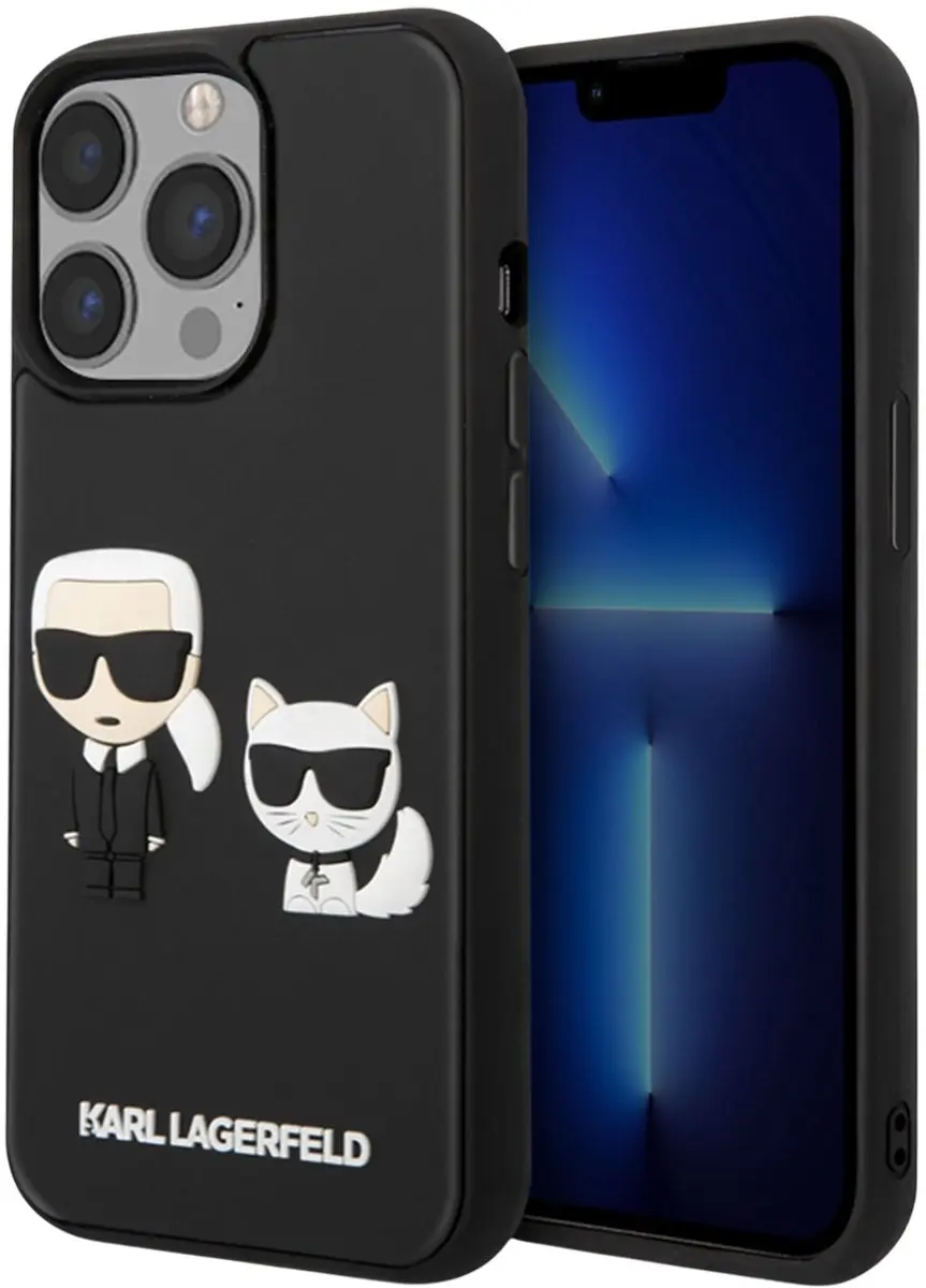 Karl Lagerfeld Karl & Choupette iPhone 13 Pro Max Hardcase - Zwart - afbeelding 5 van 6