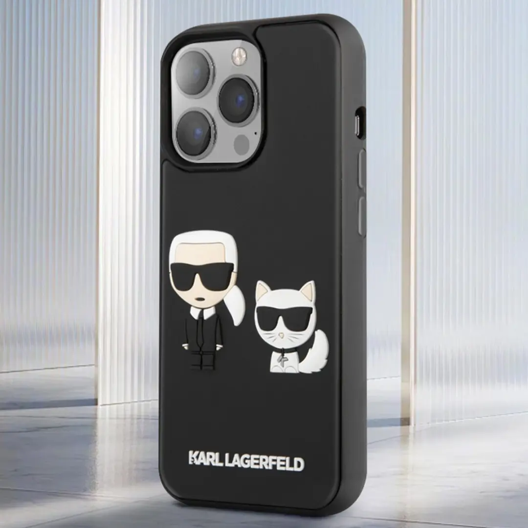 Karl Lagerfeld Karl & Choupette iPhone 13 Pro Max Hardcase - Zwart - afbeelding 3 van 6