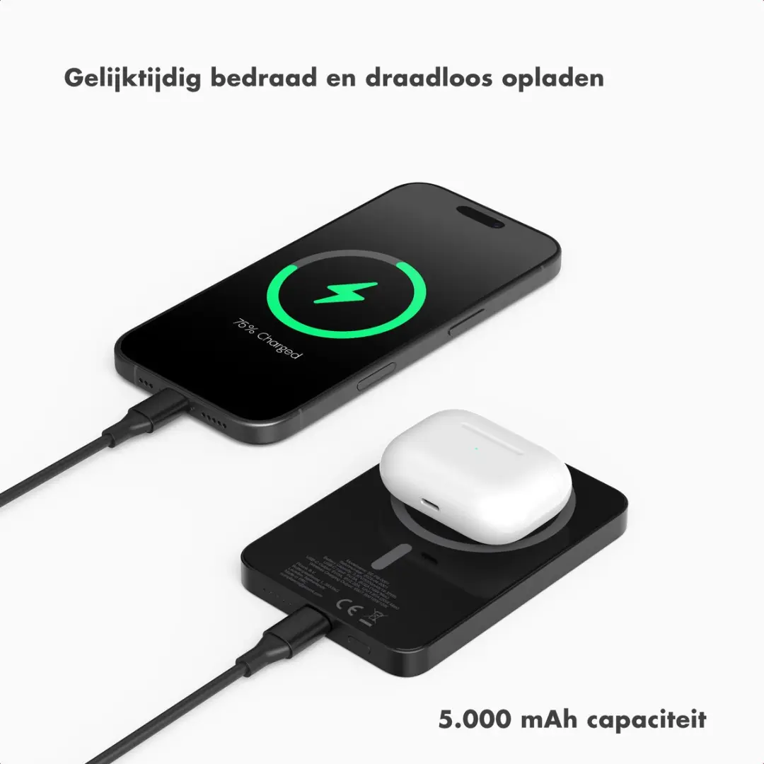 Selencia Powerbank 5000mAh SH00098010 - MagSafe - Oranje