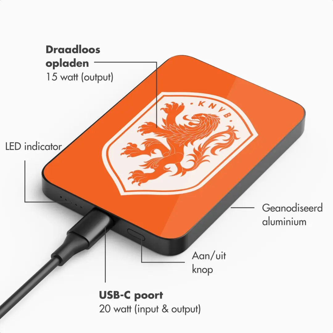 Selencia Powerbank 5000mAh SH00098010 - MagSafe - Oranje