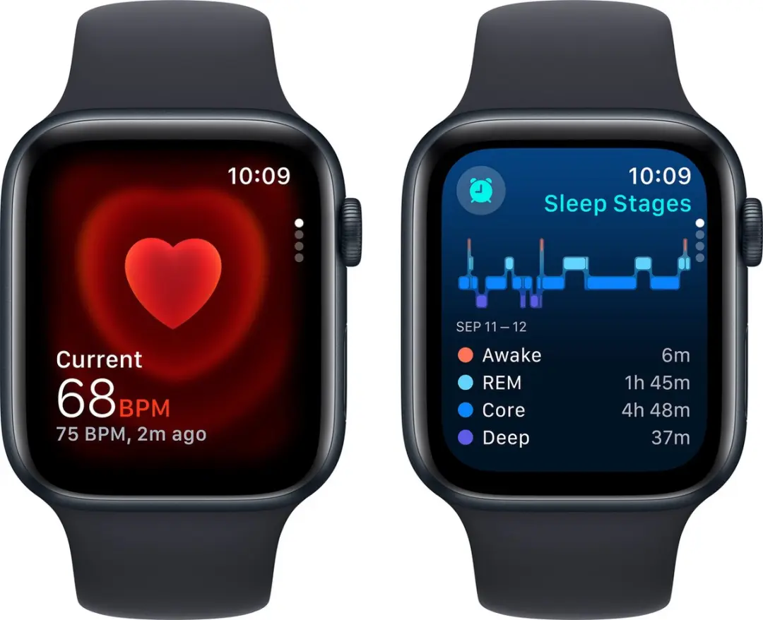 Apple Watch SE 44mm - Midnight Aluminium - Zwart