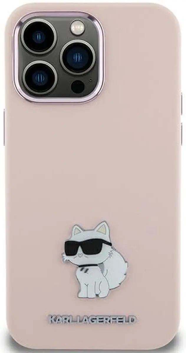 Karl Lagerfeld Choupette Siliconen Hoesje iPhone 15 - Roze - afbeelding 4 van 4