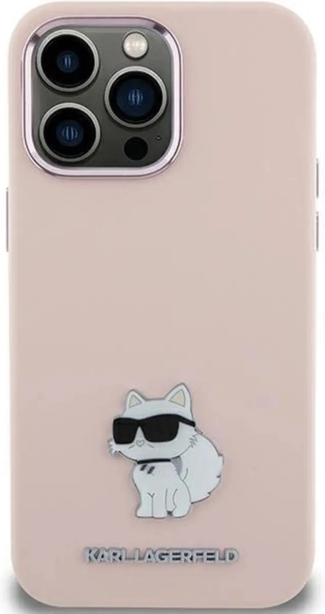 Karl Lagerfeld Choupette Siliconen Hoesje iPhone 15 - Roze - afbeelding 3 van 4