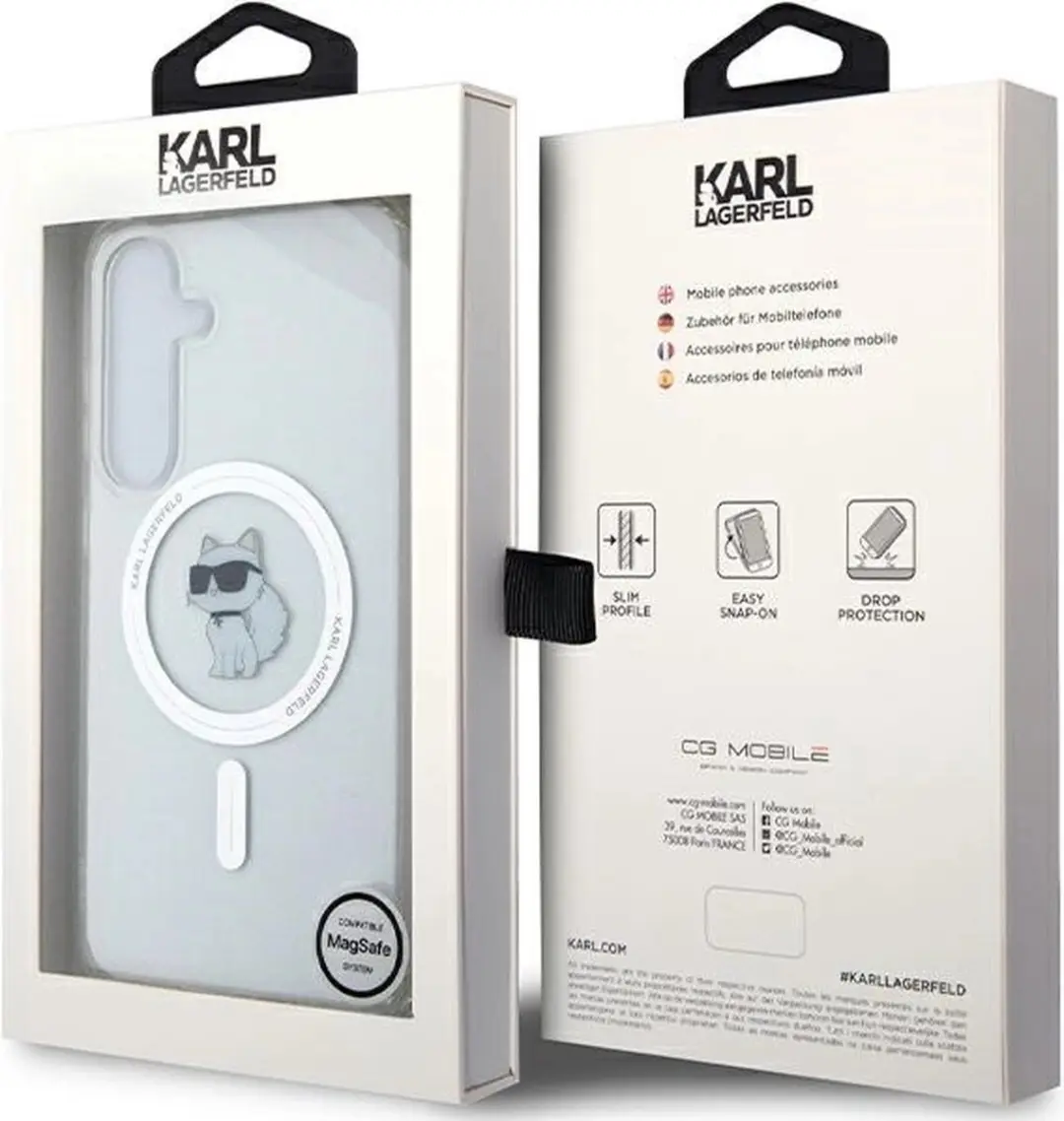 Karl Lagerfeld IML Choupette MagSafe Hoesje - Samsung Galaxy S24+ - Transparant - afbeelding 5 van 6