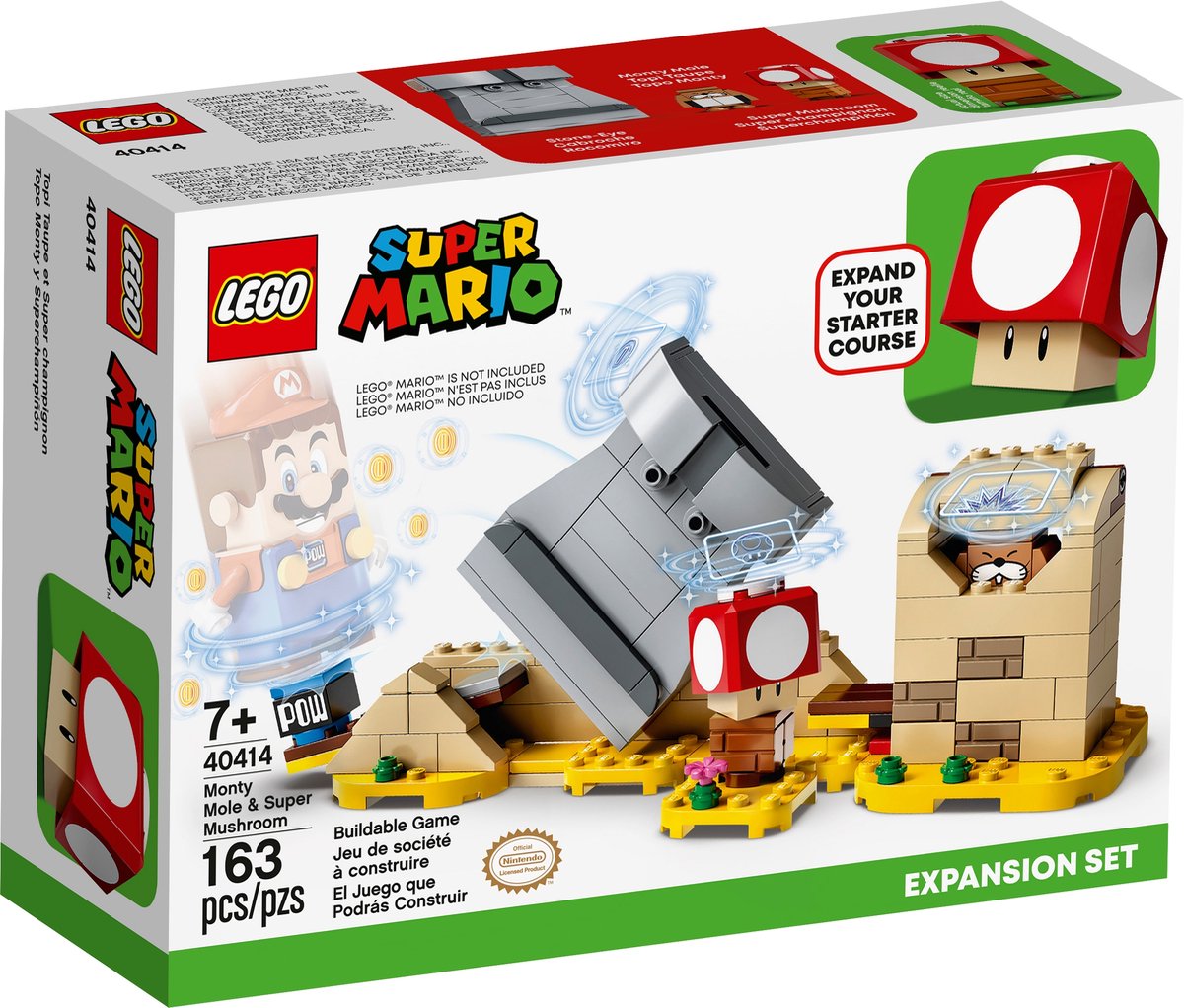 Lego Super mario 40414 Monty Mole & Super mushroom expansion set EXCLUSIVE