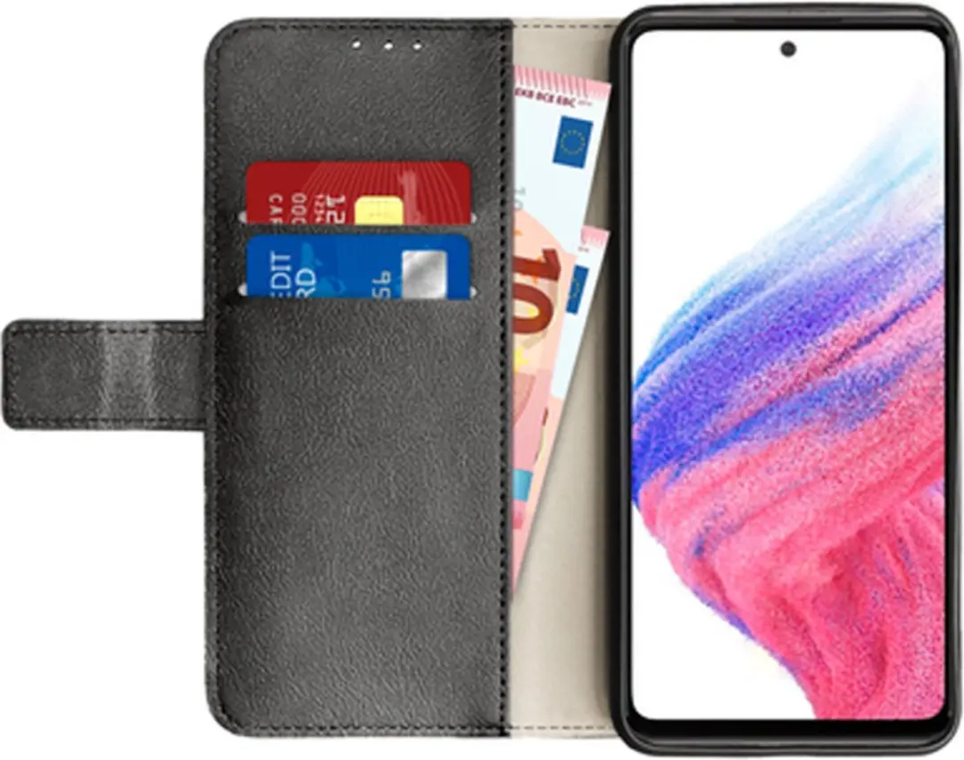 Just in Case Samsung Galaxy A53 Wallethoes - Zwart