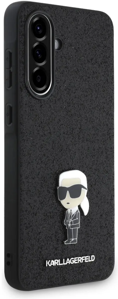 Karl Lagerfeld Glitter Telefoonhoes Samsung Galaxy A36 - Zwart