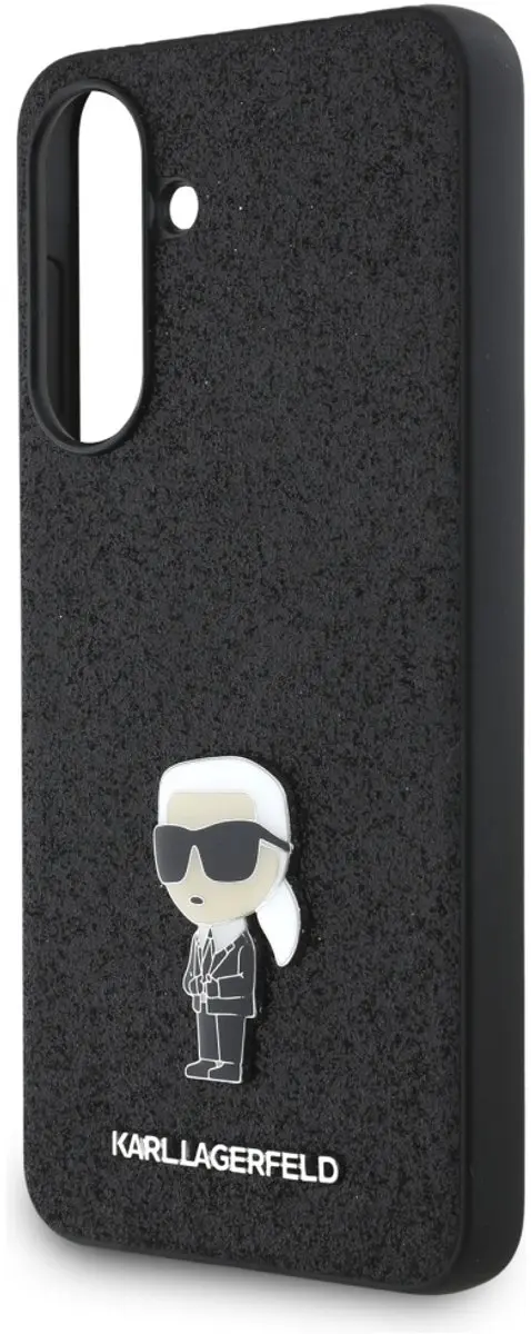 Karl Lagerfeld Glitter Telefoonhoes Samsung Galaxy A36 - Zwart
