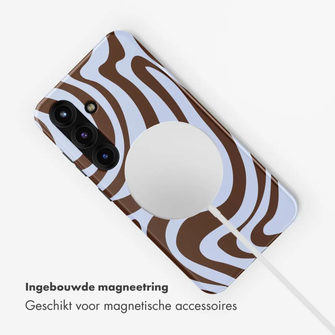 Selencia Hoesje Samsung Galaxy S25 Dream Swirl Chocolate - MagSafe - afbeelding 6 van 6