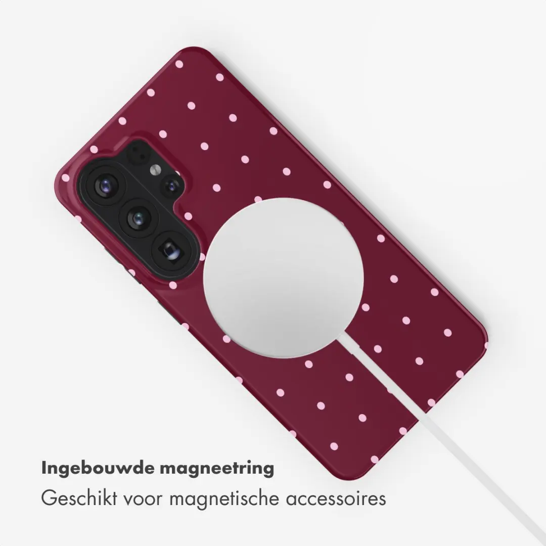 Selencia Hoesje Samsung Galaxy S26 Ultra - Magnetische Ring - Donkerrood