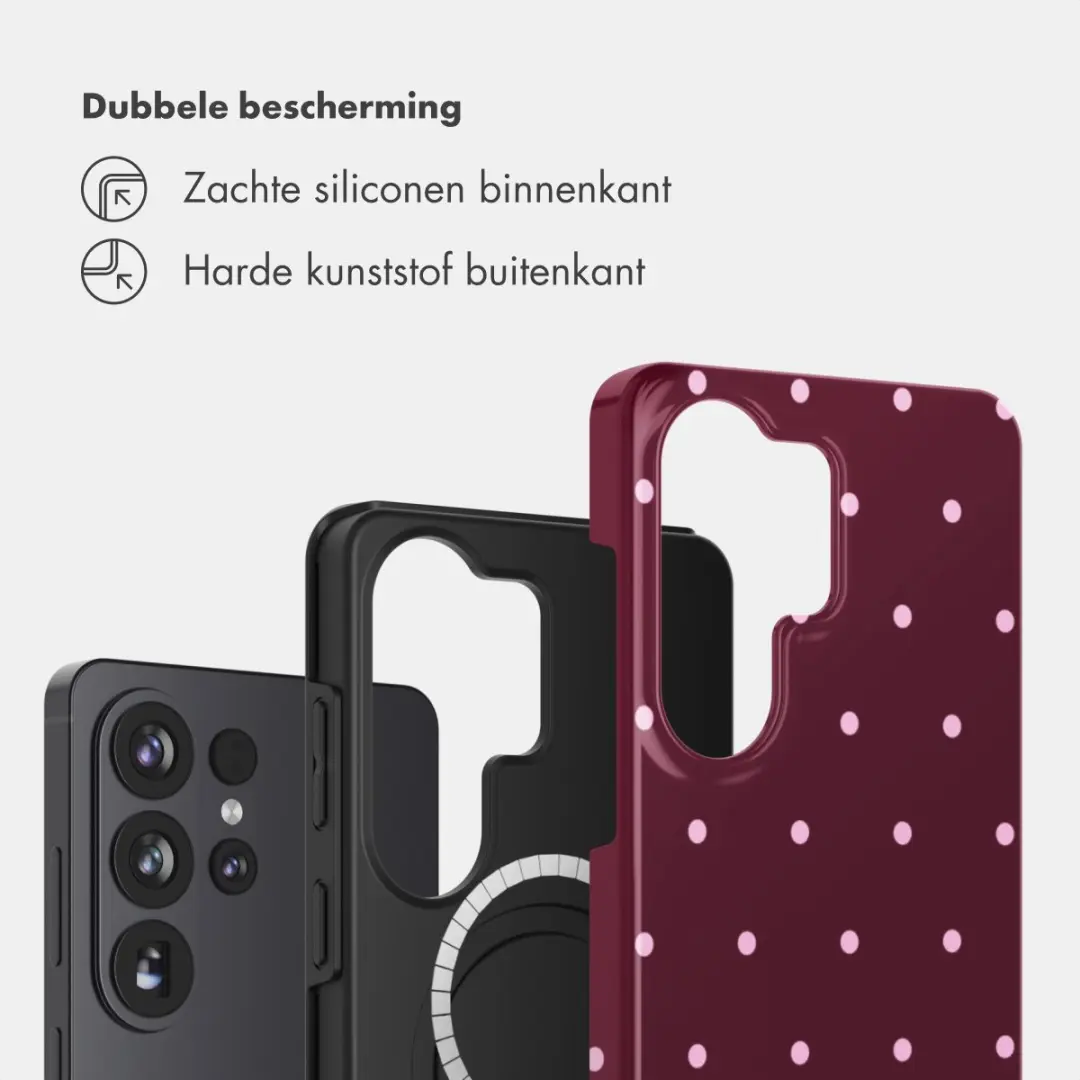 Selencia Hoesje Samsung Galaxy S26 Ultra - Magnetische Ring - Donkerrood