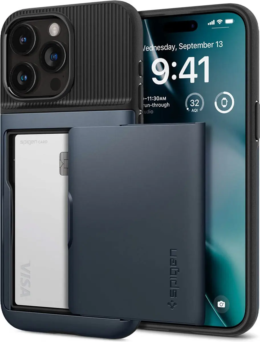 Spigen Slim Armor CS ACS06730 iPhone 15 Pro Hoesje - Grijs