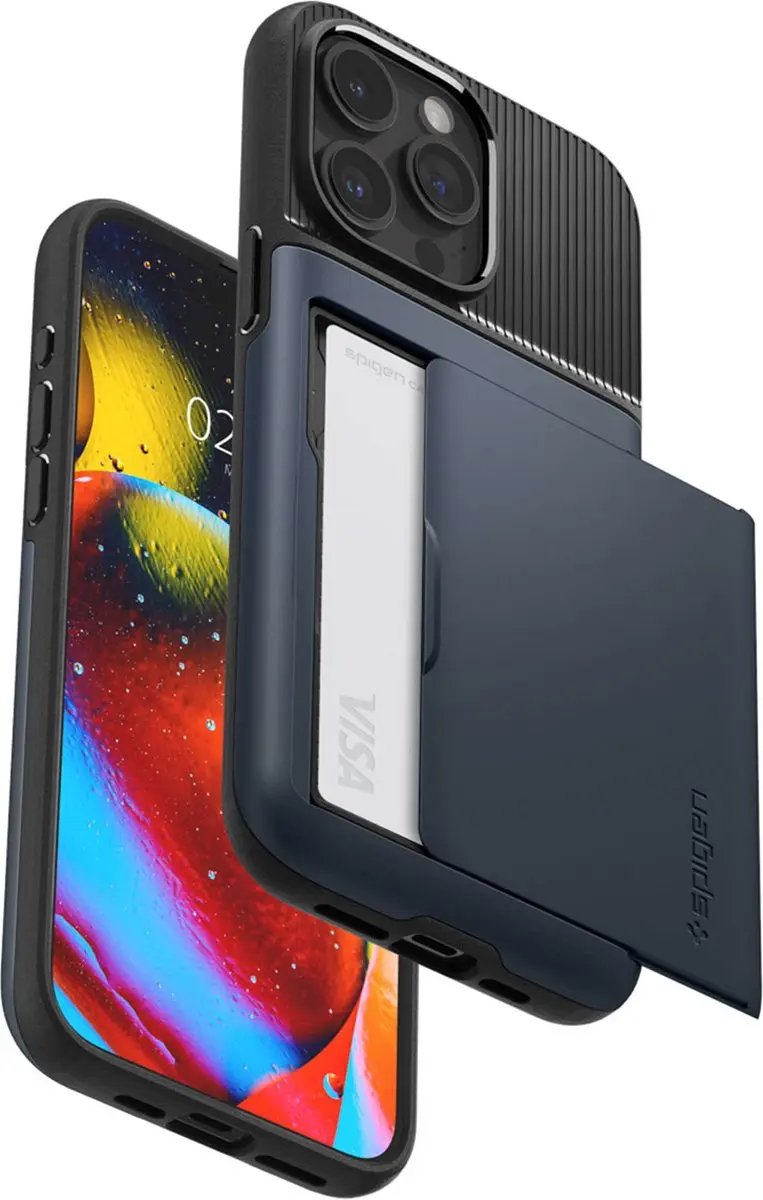 Spigen Slim Armor CS ACS06730 iPhone 15 Pro Hoesje - Grijs