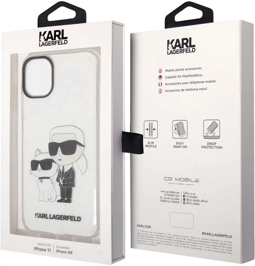 Karl Lagerfeld KLHCN61HNKCTGT Hoesje iPhone 11 - Transparant - afbeelding 3 van 5