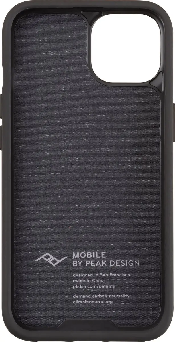 Peak Design Mobile Everyday Fabric Case iPhone 14 - Charcoal - afbeelding 2 van 6