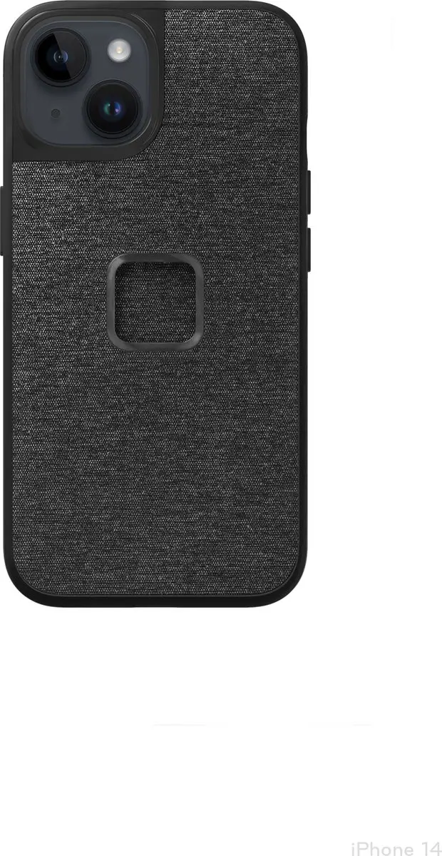 Peak Design Mobile Everyday Fabric Case iPhone 14 - Charcoal - afbeelding 5 van 6