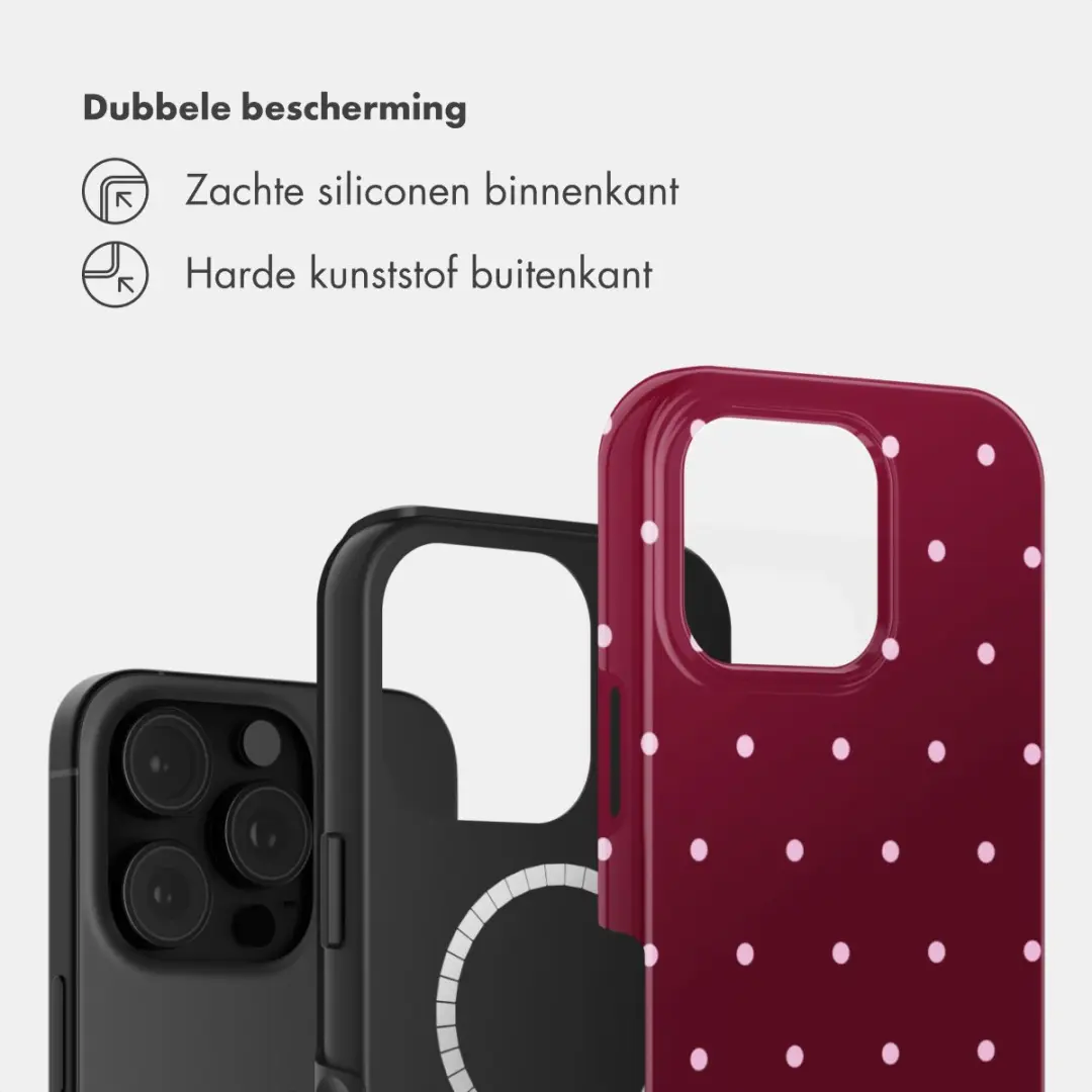 Selencia Hoesje iPhone 16 Pro - MagSafe - Donkerrood