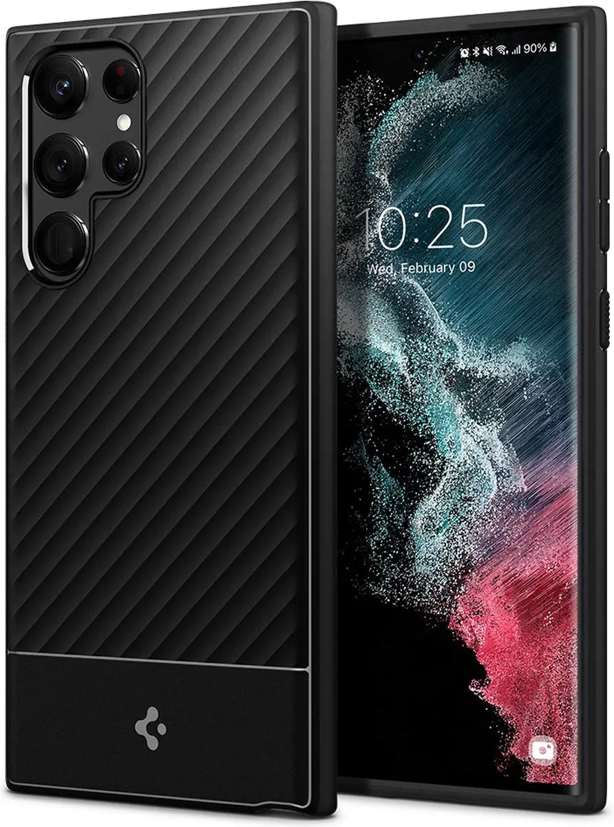 Spigen Core Armor ACS03946 Hoesje Samsung Galaxy S22 Ultra - Matte Black