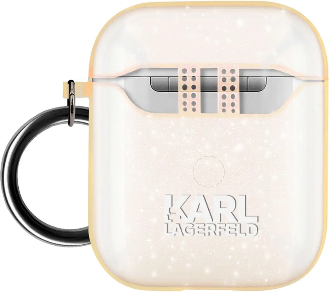 Karl Lagerfeld Hoesje AirPods Siliconen Champagneroze
