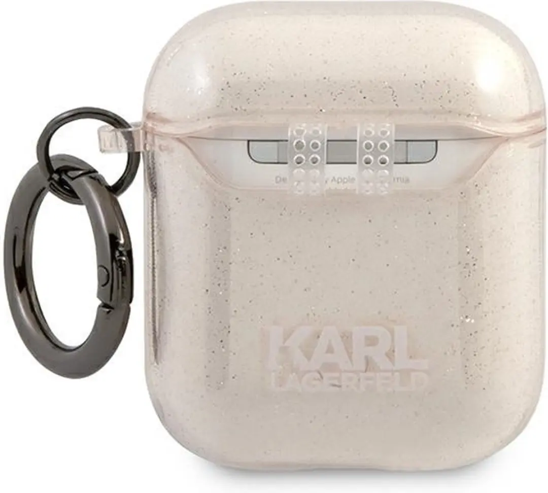Karl Lagerfeld Hoesje AirPods Siliconen Champagneroze - afbeelding 6 van 6