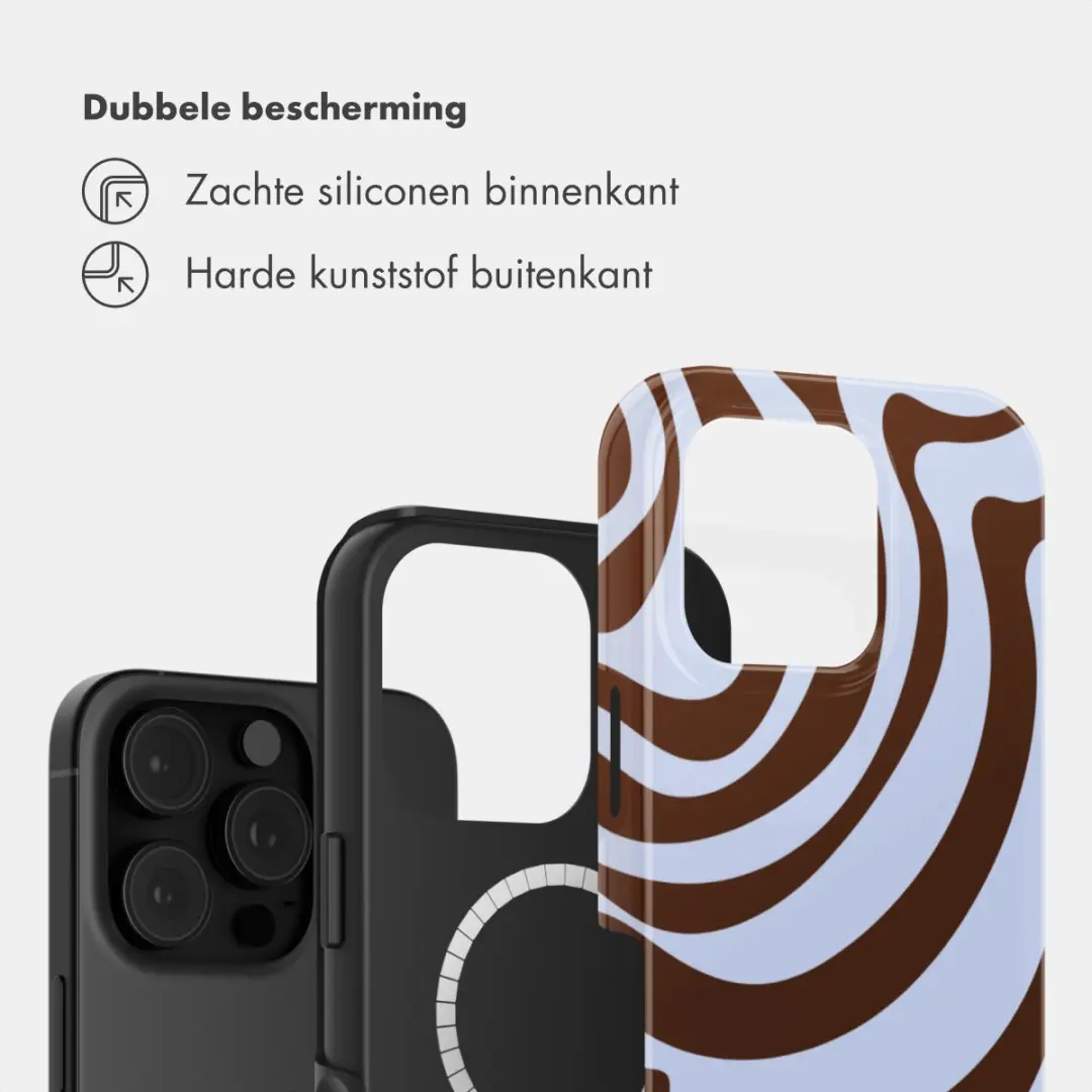 Selencia Hoesje iPhone 16 Pro Dream Swirl Chocolate - MagSafe