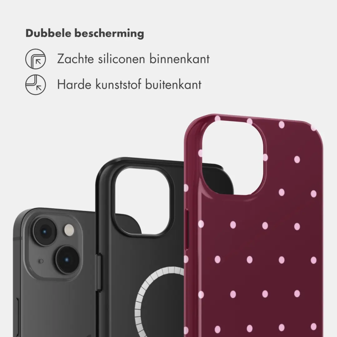 Selencia Hoesje iPhone 14 - MagSafe - Donkerrood